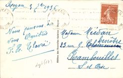 Hotel de familia de Royan de la POSTAL de la VENDIMIA de visto de tenis de la concha