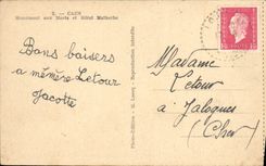 CPA Caen Monument Aux Morts Et Hotel Malherbe Militaria 