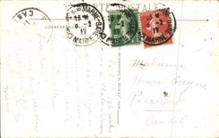 Las Red-redes de la POSTAL de la VENDIMIA en el St alpestre de la iglesia de Marne construyeron cerca de 1136 por las Red-redes 1ras de obispo Of Geoffroy