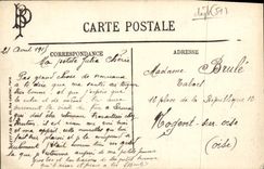 VINTAGE POSTCARD Trawl-nets On the Marne Municipal College