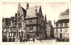 Casa de Bourges de la POSTAL de la VENDIMIA de la décimosexto calle Pellevoisin