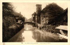 VINTAGE POSTCARD St Jean Foot Of Port Bridge On Nive