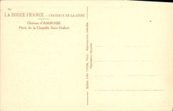 El castillo suave de Francia Loire ch4ateau de la POSTAL de la VENDIMIA de la cámara acorazada Huberto de Amboise Porte Saint expulsa