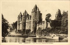 CPA Josselin Les Bords De l'Oust Et Le Chateau