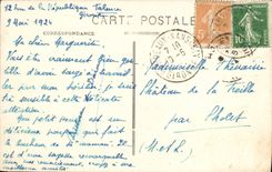 VINTAGE POSTCARD Bordeaux Public garden the Bridge Connecting the Island Of the Birds Swans