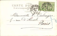 VINTAGE POSTCARD Red Fantaisie Bird Gorges