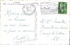 CPM Lourdes Le Gave Et La Basilique