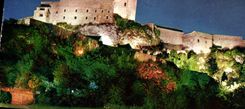 CPM Lourdes Le Chateau Fort De Nuit Son Et Lumiere