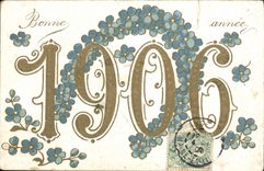 VINTAGE POSTCARD Happy New Year 1906