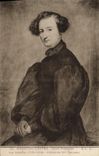 VINTAGE POSTCARD Museum Of Louvre French School Ary Scheffer Portrait of Miss Fauveau
