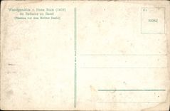 VINTAGE POSTCARD Wandgermalde Hans Glass of bier Im Rathaus Zu Basel