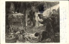 VINTAGE POSTCARD Living room Paris 1938 To remember of Indo-China