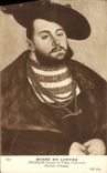 VINTAGE POSTCARD Museum Of Louvre Cranach the Old Portrait of Man
