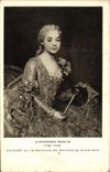 VINTAGE POSTCARD Alexander Roslin Portrait AV the Baroness De Neubourg Cromiere