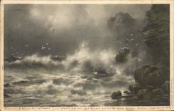 VINTAGE POSTCARD Navy