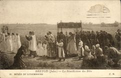 VINTAGE POSTCARD Breton the Blessing Of the Corns Museum Of Luxembourg