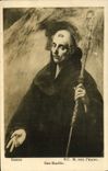 VINTAGE POSTCARD Greco San Basilio Museo of Prado