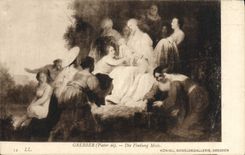 VINTAGE POSTCARD Grebber Die Findung Mosis Dresden