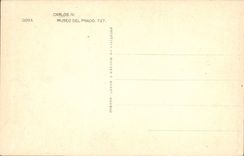 VINTAGE POSTCARD Carlos IV Museo Del Prado