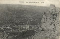 CPA Mende Vue Du Rocher De St Privat