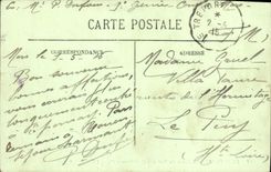 POSTAL Treport de la VENDIMIA la entrada del puerto y barco de François Quay del 1r