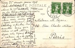 VINTAGE POSTCARD Lake Leman Lausanne Panorama Of the Lake Leman And the Alps