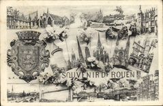 VINTAGE POSTCARD To remember Of Rouen