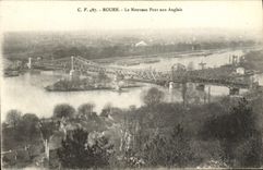 VINTAGE POSTCARD Rouen the New Bridge with the English
