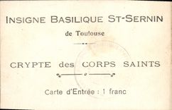 St Sernin de la basílica de la divisa de Toulouse