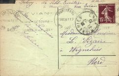 VINTAGE POSTCARD Evian Les Bains Seen from Of the English Garden