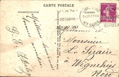 VINTAGE POSTCARD Evian Les Bains the Promenade Of the Cachat Refreshment bar