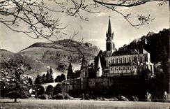 CPM Lourdes La Basilique Vue De L'Autre Cote Du Gave
