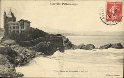 CPA Biarritz Pittoresque Villa Belza et les Pyrenees