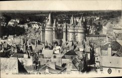 Castillo de la POSTAL de la VENDIMIA del cristal visto de la iglesia de Notre Dame