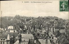 VINTAGE POSTCARD Laon Panorama Seen as the crow flies