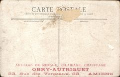VINTAGE POSTCARD Amiens Child publicity Obry Autriquet Street of Vergeaux