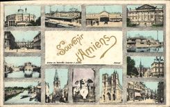VINTAGE POSTCARD Amiens Souvenir