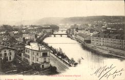 CPA La Moselle dans la traversee d'Epinal