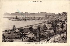 VINTAGE POSTCARD Cannes Esplanade of Combine