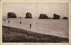 VINTAGE POSTCARD Croix de Vie the five pineal ones