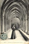 VINTAGE POSTCARD Arles Arlesienne with the Convent of Saint Trophime Folklore Woman