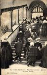 VINTAGE POSTCARD co. Anne D' Auray Pelerins Going up has knees Scala Sancta Folklore