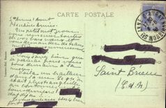 VINTAGE POSTCARD co. Anne d' Auray the martyrdom and the cloister Christ