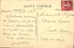 POSTAL Josselin de la VENDIMIA que el castillo en los bordes de expulsa