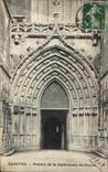 CPA Saintes Portail de la cathedrale St Pierre