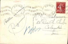 POSTAL Royan de la VENDIMIA el casino municipal y los nuevos jardines