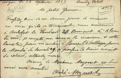 Jardín público de Royan Botton de la POSTAL de la VENDIMIA