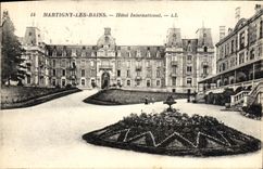 VINTAGE POSTCARD Martigny Les Bains intercontinental Hotel