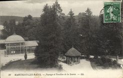 VINTAGE POSTCARD Martigny Les Bains Landscape and House of the Source