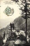 VINTAGE POSTCARD Surroundings De Gerardmer Schlucht Rock of the Source